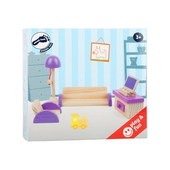 Set mobilier din lemn pentru păpuși legler living room