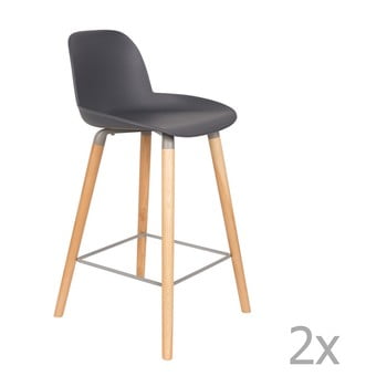 Set 2 scaune bar zuiver albert kuip, înălțime scaun 65 cm, gri închis