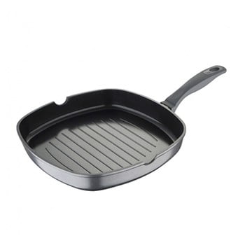 Tigaie grill bergner titan, 28 x 28 cm, negru