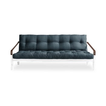 Canapea extensibilă karup design poetry white/petrol blue, albastru