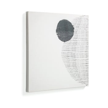 Tablou la forma prism, 50 x 50 cm, alb-negru
