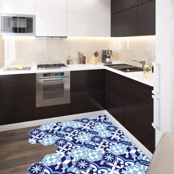 Set 10 autocolante de podea ambiance hexagons emiliana azul, 40 x 90 cm