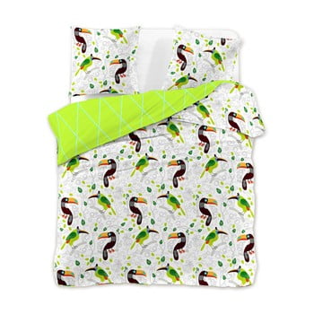 Lenjerie de pat din bumbac satinat decoking toucan, 135 x 200 cm