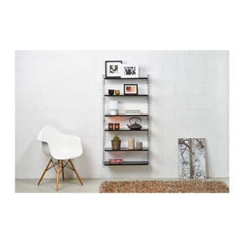 Etajeră cu 3 rafturi metaltex libros, negru
