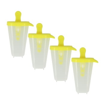Set 4 forme pentru înghețată Metaltex Lollies, galben imagine
