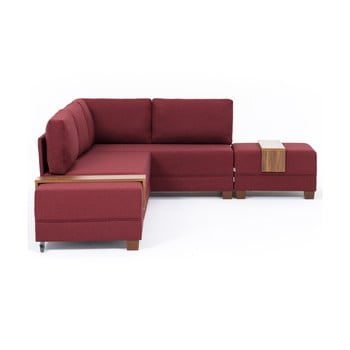 Canapea extensibilă cu 2 blaturi balcab home diana, bordeaux