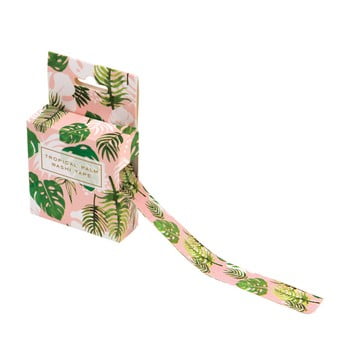 Bandă adezivă decorativă washi rex london tropical palm