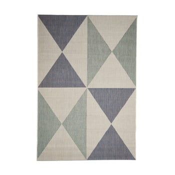 Covor adecvat pentru exterior floorita geo, 160 x 230 cm, bej - albastru