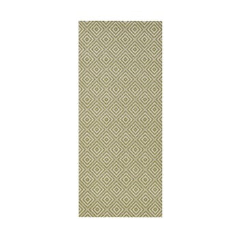 Covor adecvat interior/exterior bougari karo, 80 x 150 cm, verde