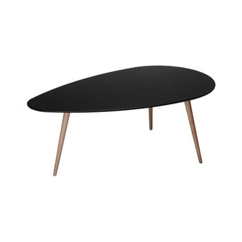 Măsuță de cafea cu picioare din lemn de fag furnhouse fly, 160 x 66 cm, negru