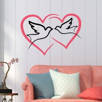 Autocolant decorativ pentru perete love birds