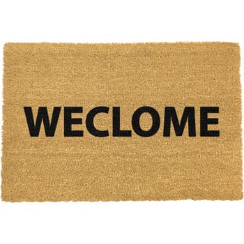 Covoraș intrare din fibre de cocos artsy doormats weclome funny, 40 x 60 cm