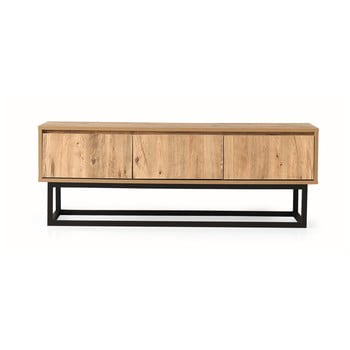 Comodă tv cu aspect de lemn de pin kalune design tilsim, lungime 140 cm, natural