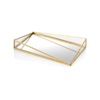Tavă decorativă the mia glamour, 23 x 14 cm, alămiu