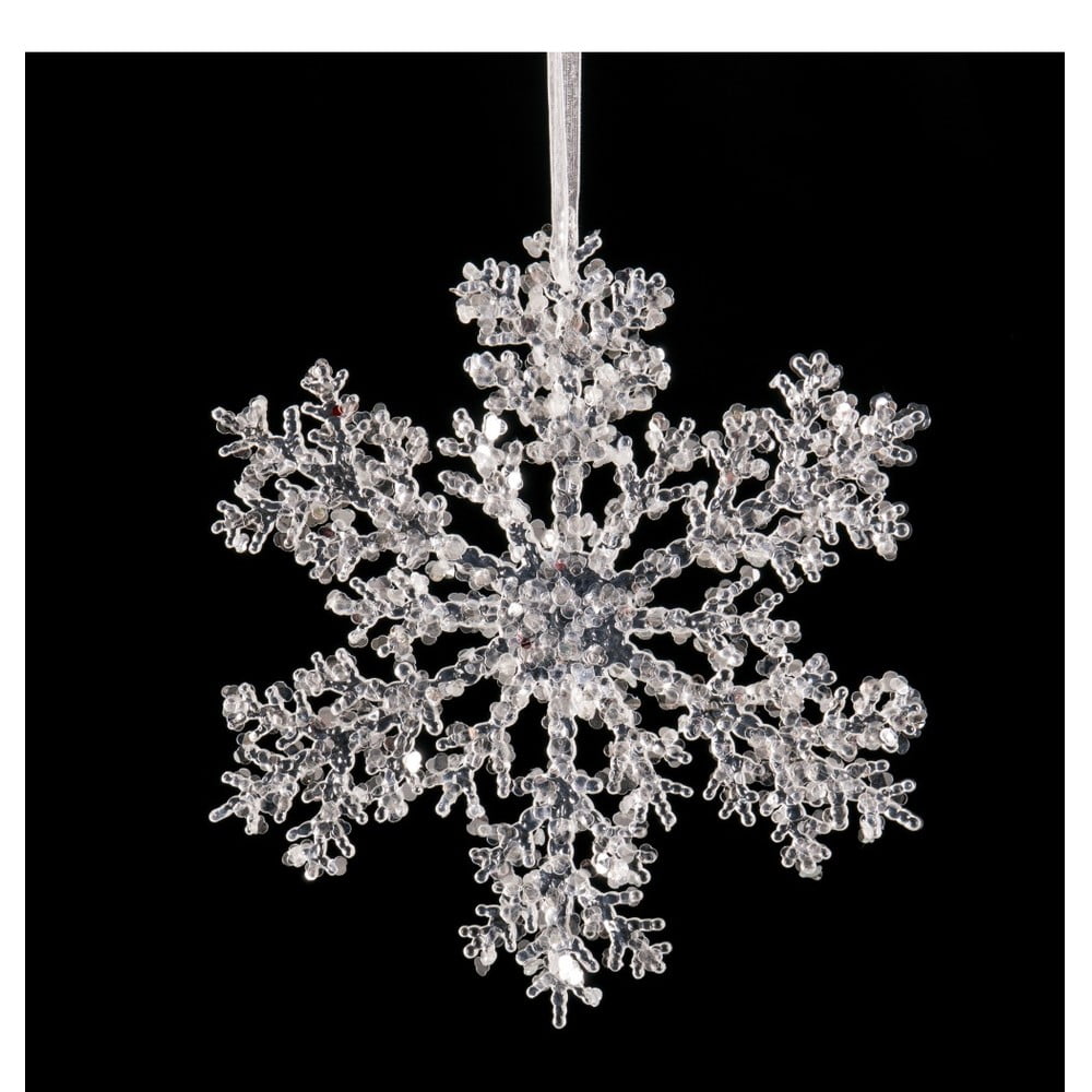 Závěsná dekorace ve tvaru sněhové vločky Unimasa Snow, ⌀ 20 cm