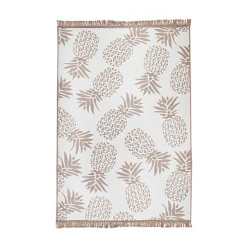 Covor reversibil pineapple, 140 x 215 cm, bej-alb