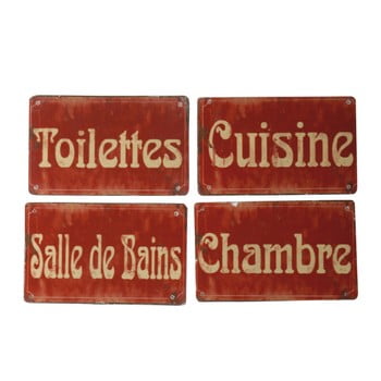 Set 4 indicatoare antic line house, 75 x 12 cm