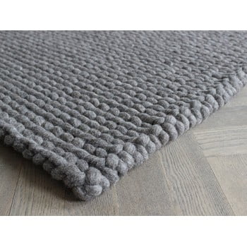 Covor țesut din lână Wooldot Ball Rugs, 100 x 150 cm, maro nucă