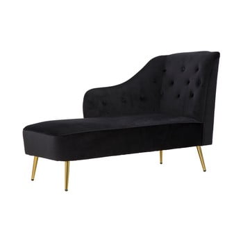 Șezlong mauro ferretti paris, lungime 132 cm, negru