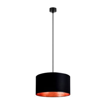 Lustră cu interiorul arămiu sotto luce mika, ∅ 36 cm, negru