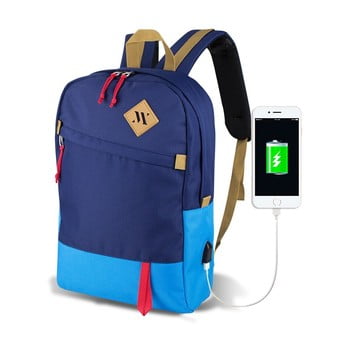 Rucsac cu port usb my valice freedom smart bag mavi, albastru