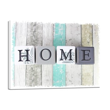 Tablou styler canvas shabby green home, 32 x 42 cm