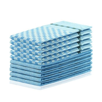 Set 10 prosoape de bucătărie din bumbac decoking louie, 50 x 70 cm, albastru