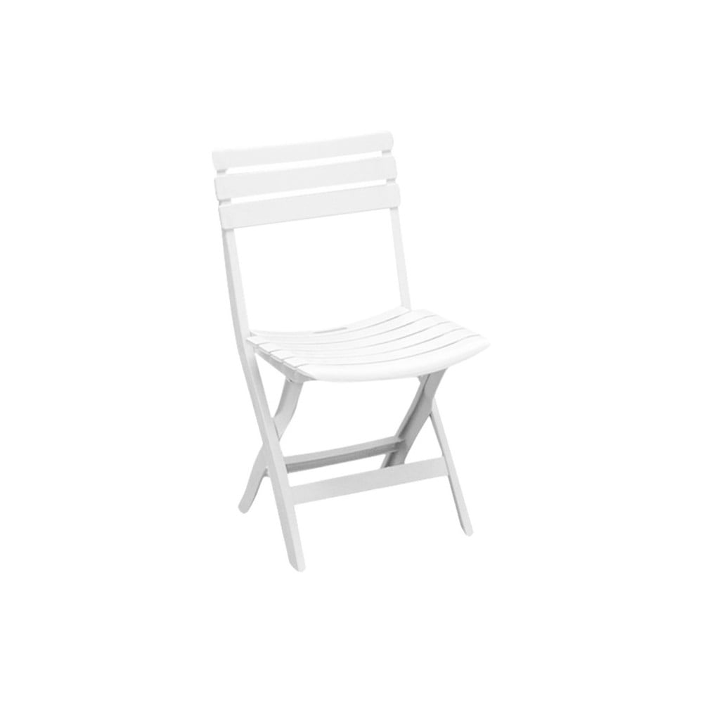 Bílá zahradní skládací židle Joy