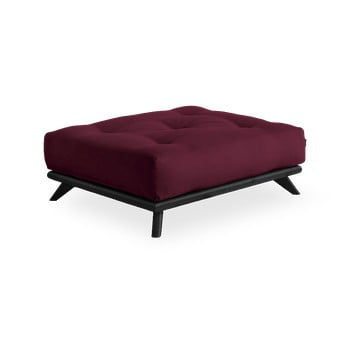Taburet karup design senza black/bordeaux, roșu închis