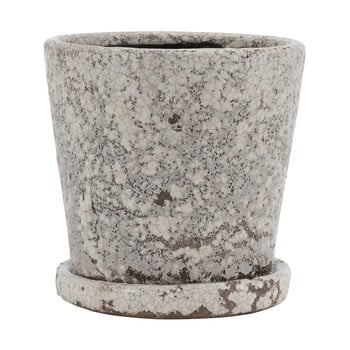 Ghiveci din teracotă a simple mess, ⌀ 16 cm, gri