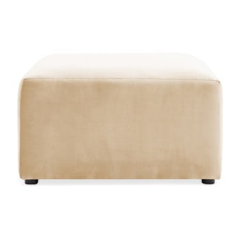 Suport pentru picioare vivonita velvet cube, bej nisipiu