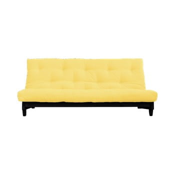 Canapea extensibilă karup design fresh black, galben deschis