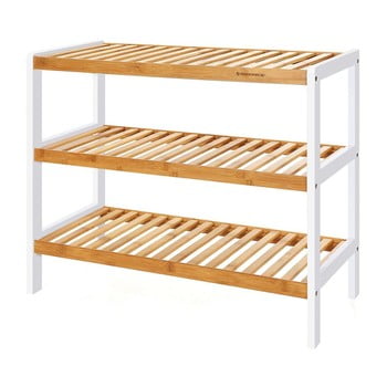 Raft din bambus pentru 9 perechi de pantofi songmics, lățime 70 cm