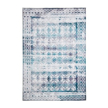 Covor cu rezistență la pete floorita kilim ivory aqua, 160 x 230 cm