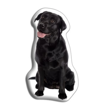 Pernă cu imprimeu Adorable Cushions Labrador negru