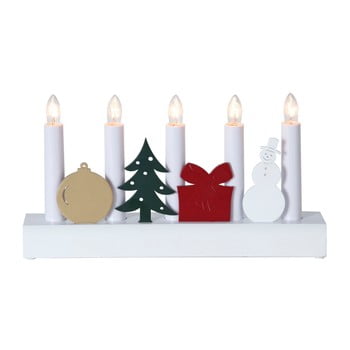 Sfeșnic cu led best season julia, înălțime 15 cm, alb
