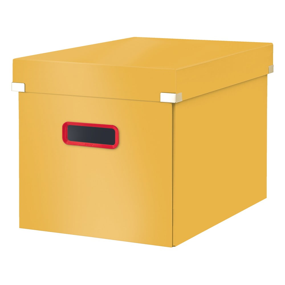 Žlutá úložná krabice Leitz Cosy Click & Store, délka 32 cm