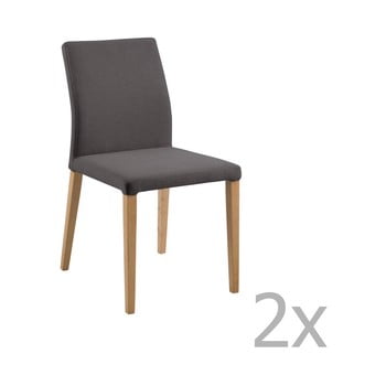 Set 2 scaune actona zina dining set, gri închis