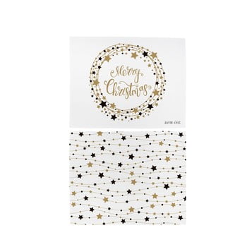 Set 2 șervețele din bumbac cu motive de crăciun butter kings stars wreath, 45 x 35 cm