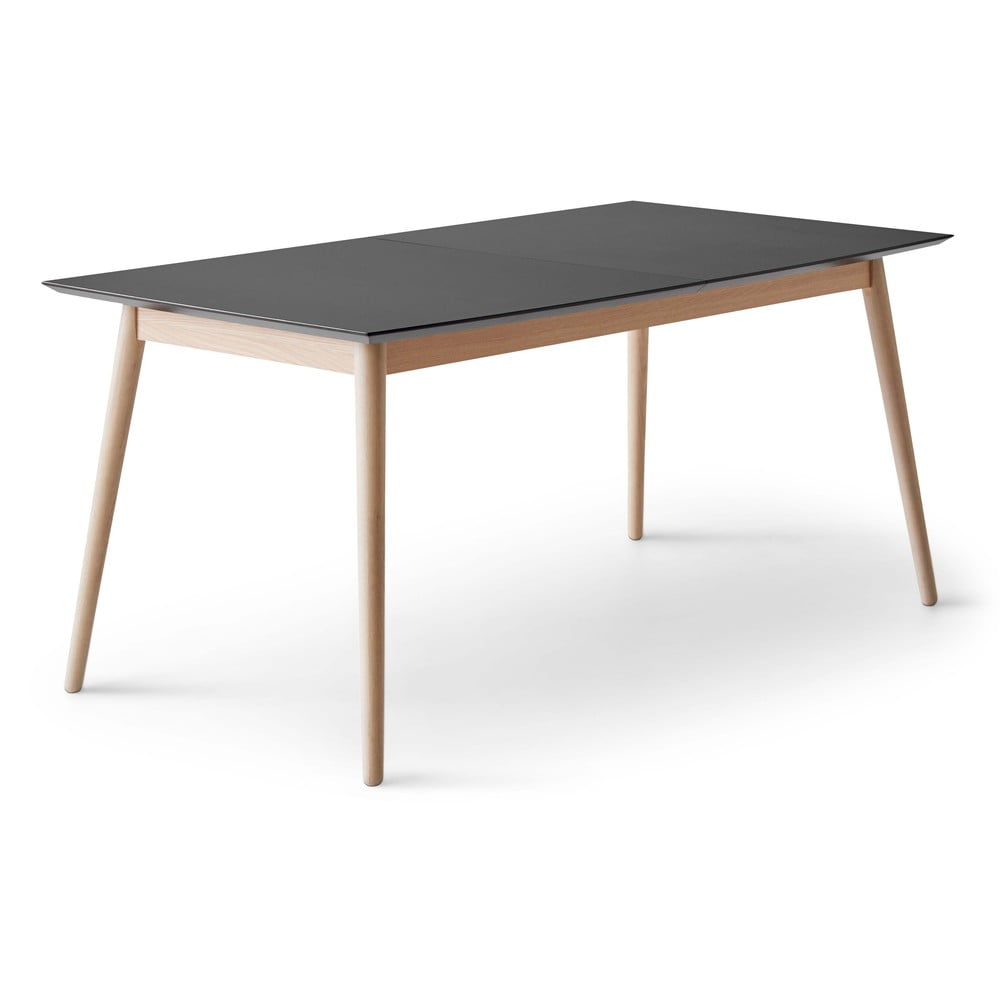 Rozkládací jídelní stůl s černou deskou v černo-přírodní barvě 100x210 cm Meza – Hammel Furniture