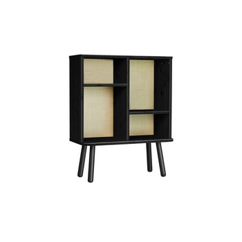 Comodă din lemn de pin karup design kyabi, negru