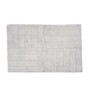 Covor baie din bumbac zone classic, 50 x 80 cm, gri deschis