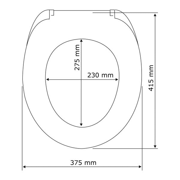 WC sedátko se snadným zavíráním Wenko Pugy, 45 x 38 cm
