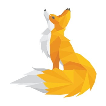Autocolant ambiance origami foxie