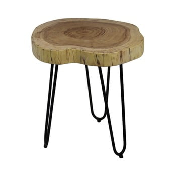 Masă auxiliară din lemn de salcâm hsm collection live edge, 43 x 45 cm