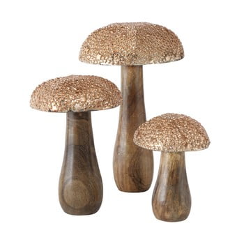 Set 3 decorațiuni din lemn de mango boltze tukko