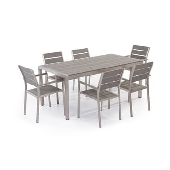Set mobilier de grădină din aluminiu monobeli santa cruz, gri