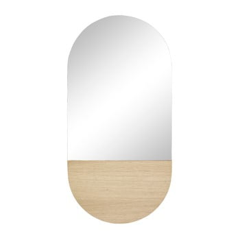 Oglindă de perete cu detalii din lemn hübsch mita, 50 x 100 cm