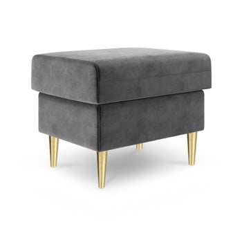Puf mazzini sofas muguet, 60 x 45 cm, gri deschis