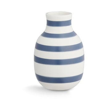 Vază din ceramică Kähler Design Omaggio, înălțime 12,5 cm, albastru - alb